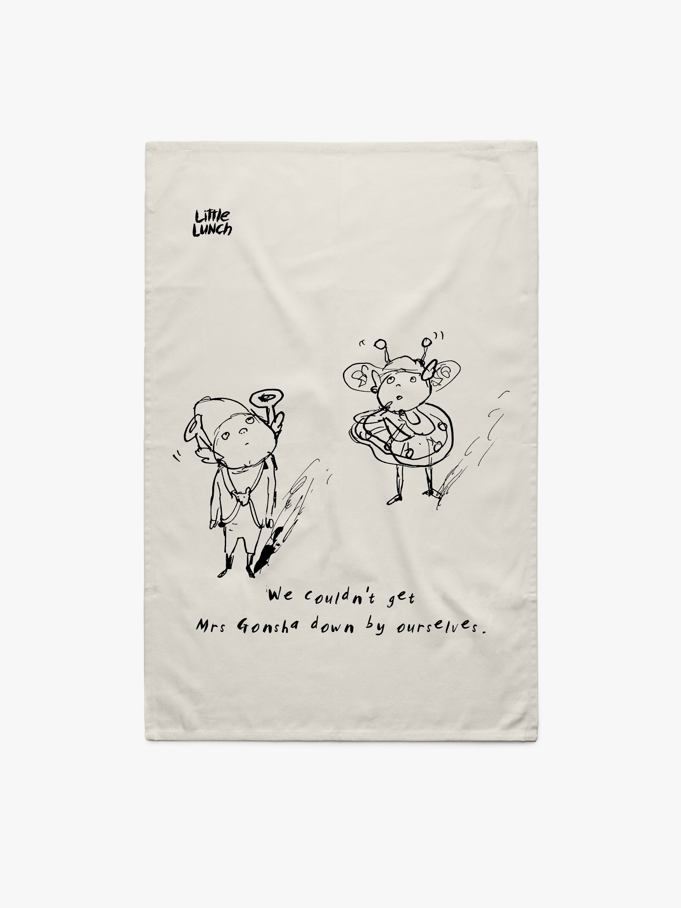 Little Lunch The Top Of The Fireman'S Pole Tea Towel