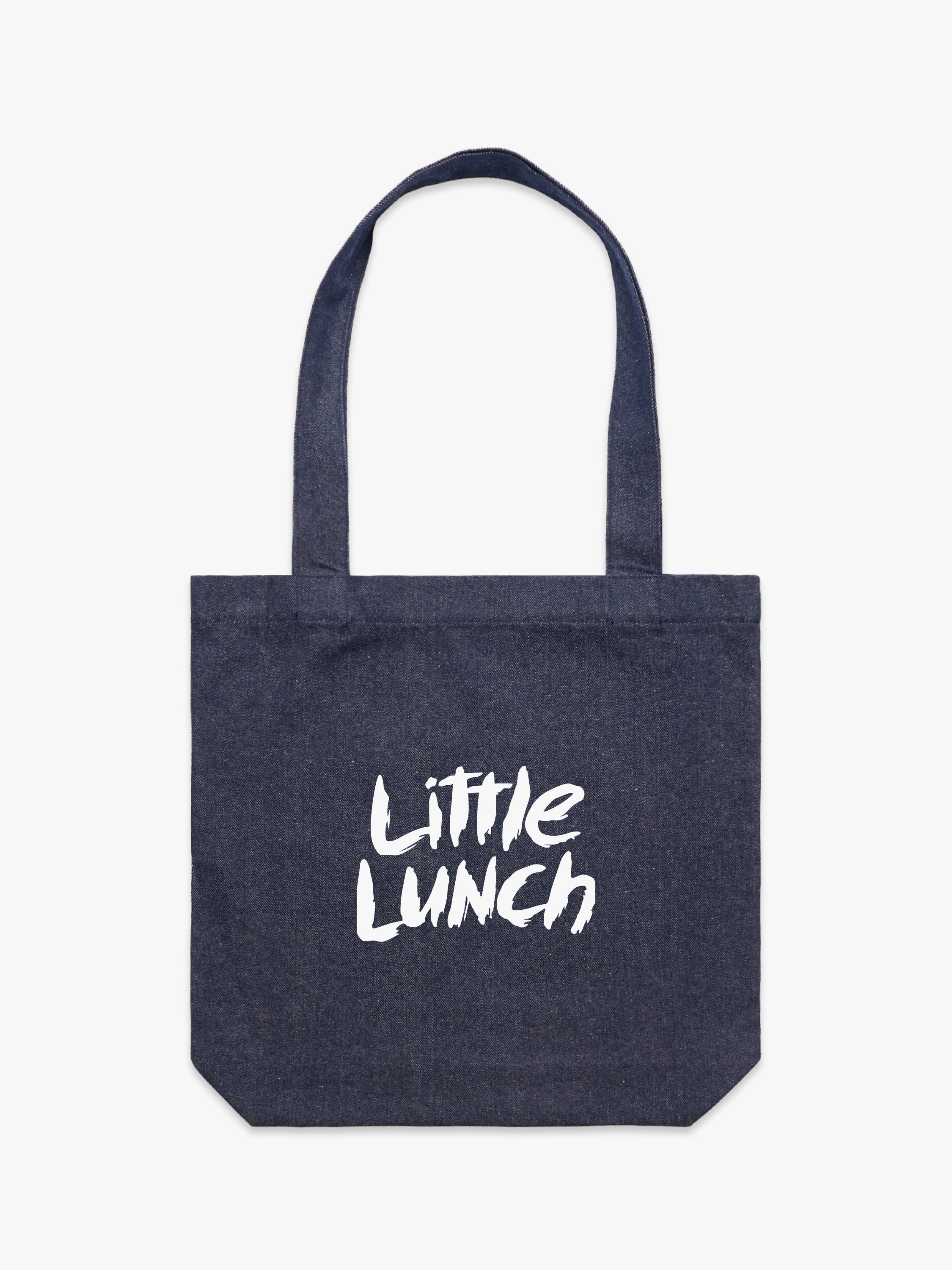 Little Lunch Hey, What You Doing? Tote Bag Denim