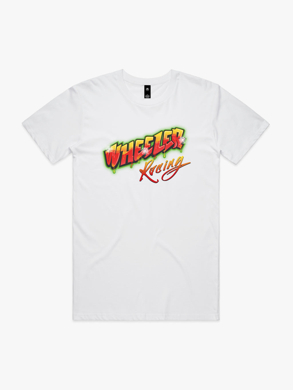 Upper Middle Bogan Wheeler Racing (No Wheel) Logo Mens T-Shirt